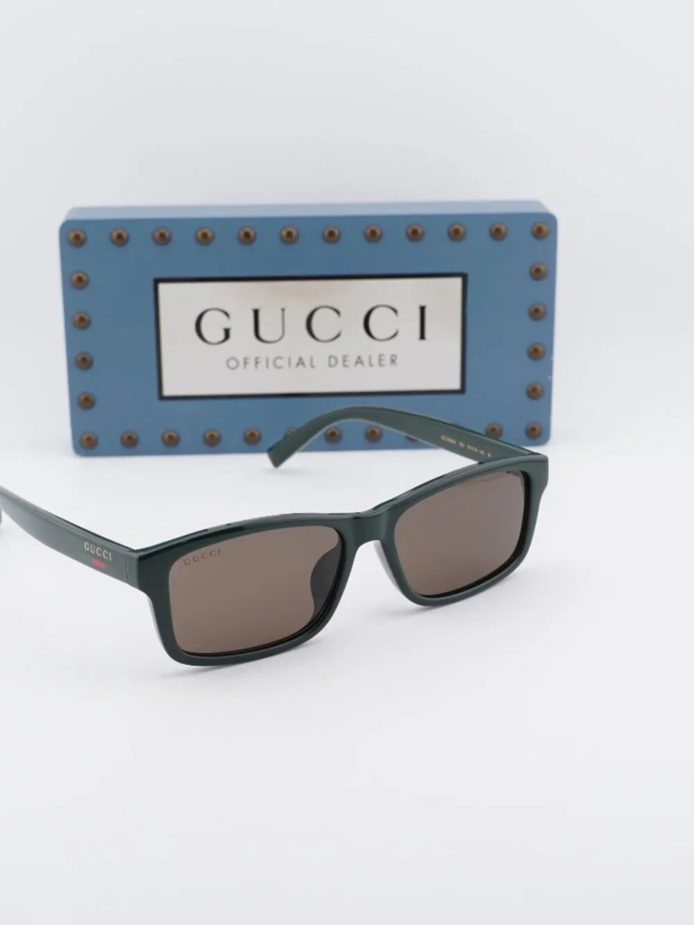 Gucci GG1986SA 003 Rectangle Sunglasses - Green/Brown